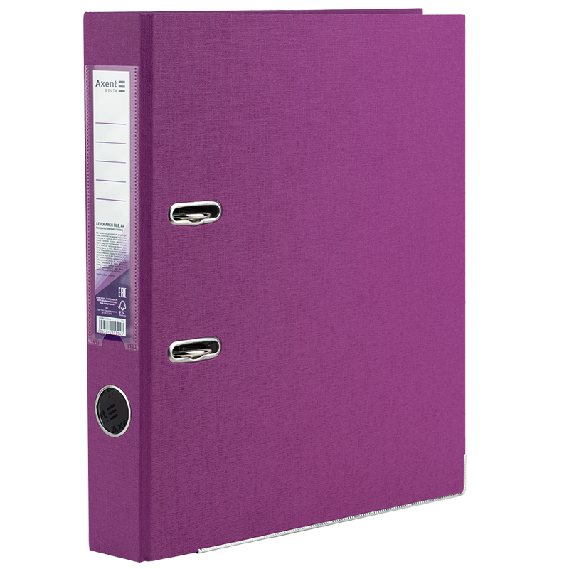 Папка-реєстратор Axent Delta D1713-26C, одностороння, A4, 50 мм, зібрана, бузкова